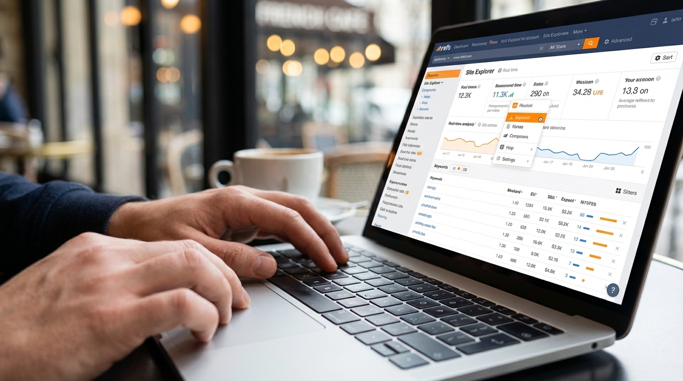 Ahrefs en cours d'utilisation - Démonstration pratique