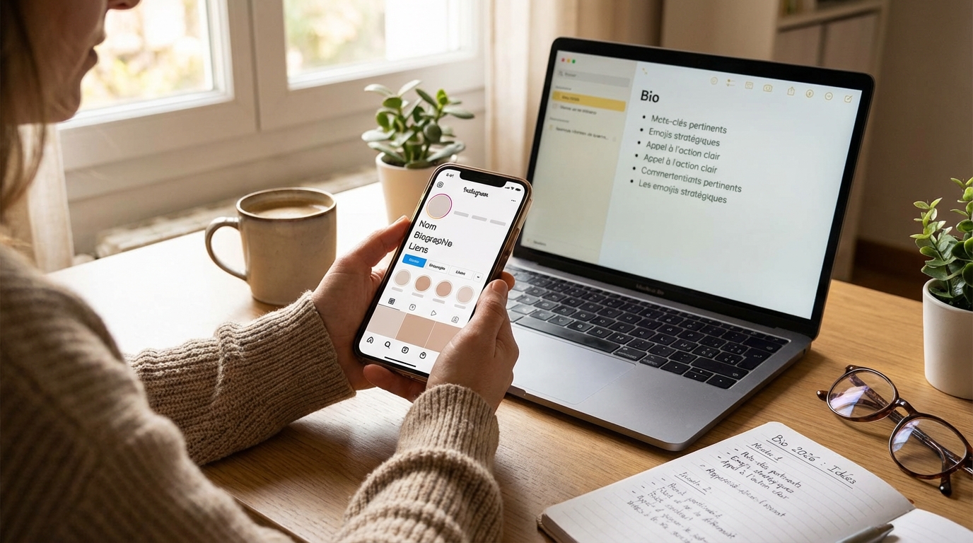 Bio Instagram : 15 Astuces + 200 Exemples pour Optimiser Votre Profil en 2026 - illustration