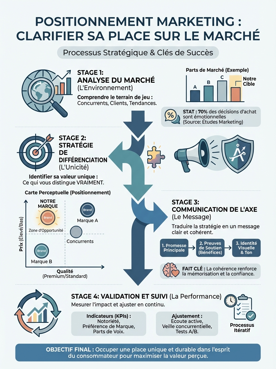 Infographie positionnement marketing