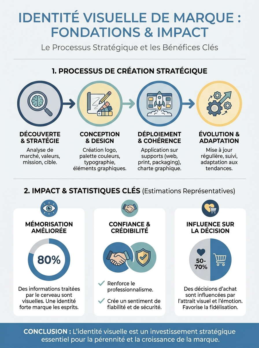Infographie identité visuelle marque