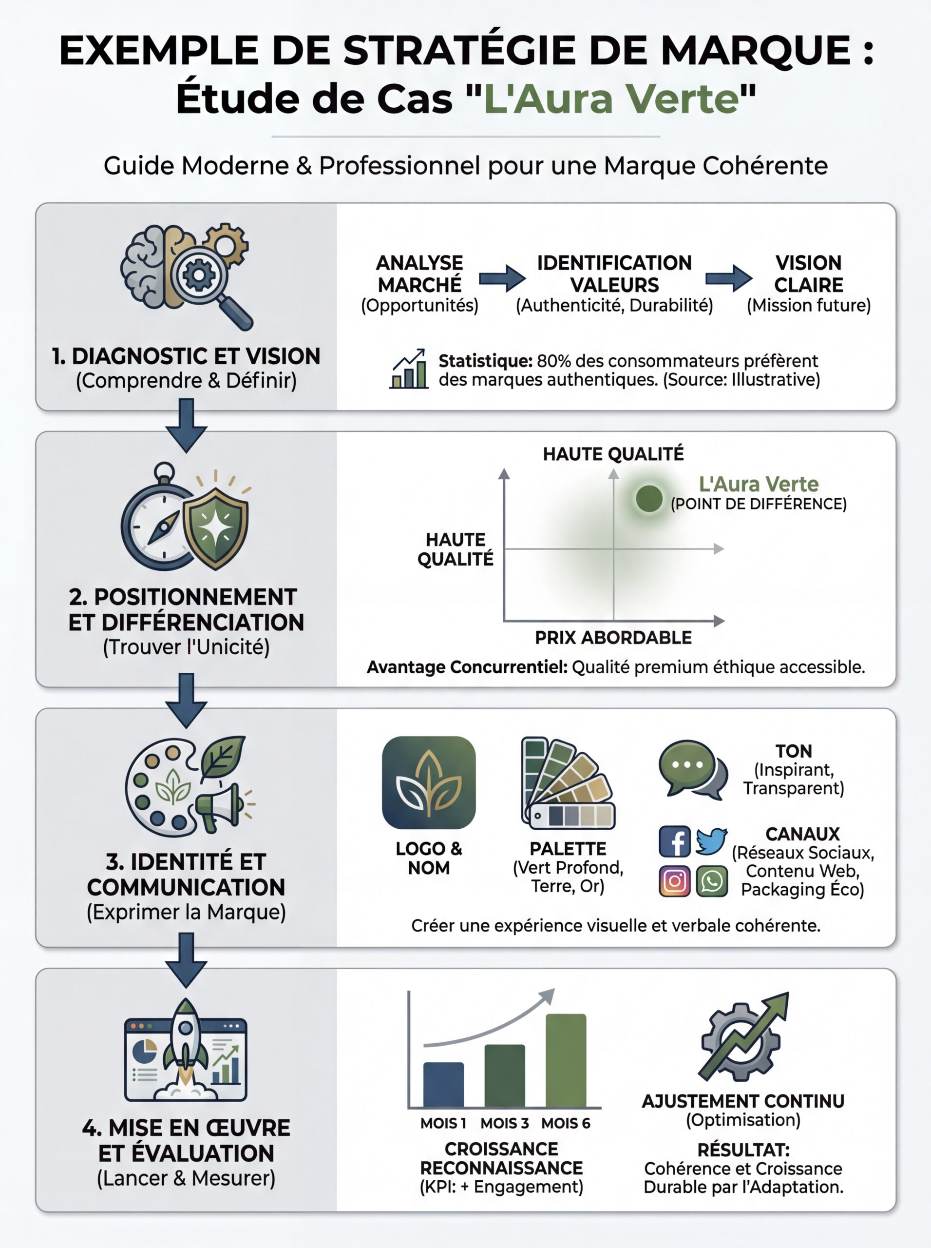 Infographie stratégie de marque exemple