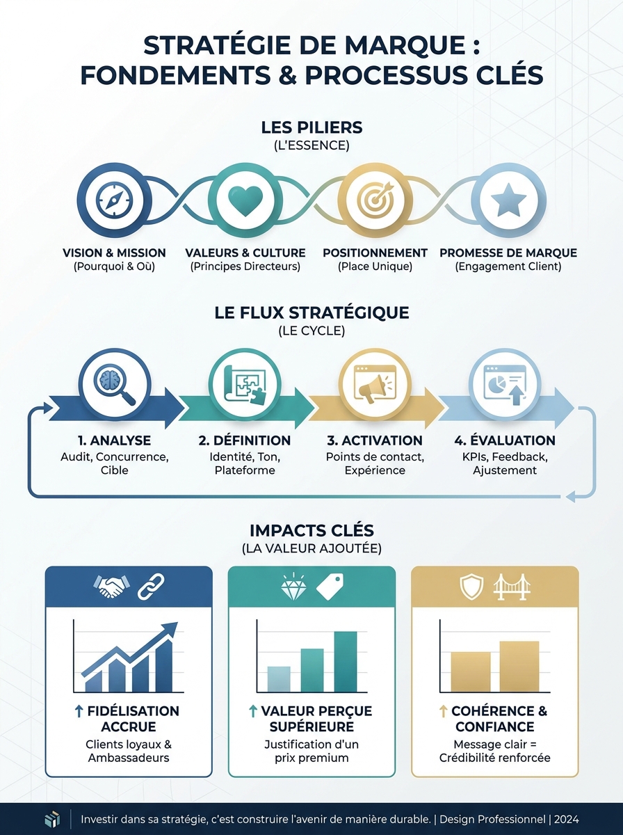 Infographie stratégie de marque